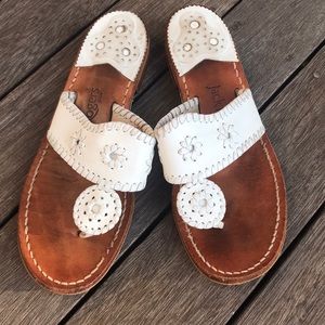 Jack Rogers 8 white flat sandal